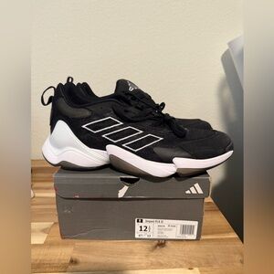 NWT New Adidas Impact Black and Gray Sneakers size 12.5 football
